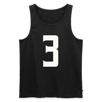 3 - Men's Premium Organic Tank Top - black - Front - Michal (187cm)