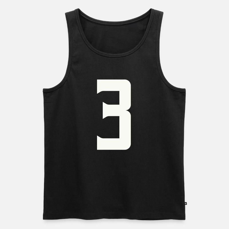 3 - Männer Premium Bio Tank Top - Schwarz