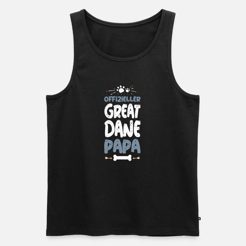 Great Dane Papa Offiziell - Männer Premium Bio Tank Top - Schwarz