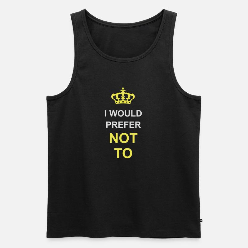 I prefer not to - Männer Premium Bio Tank Top - Schwarz