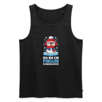 Pinguine Ich Bin Ein Pinguin - Männer Premium Bio Tank Top - Schwarz - Vorne - Michal (187cm)
