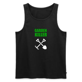 GARDEN KILLER - Débardeur bio Premium Homme - noir - Devant - Michal (187cm)