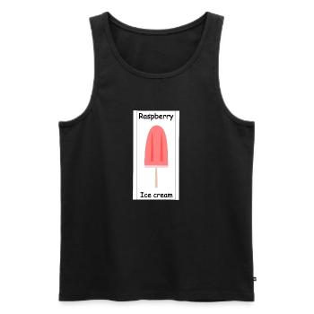 Raspberry Ice cream - Männer Premium Bio Tank Top - Schwarz - Vorne - AI Model Male 178 light (178cm)
