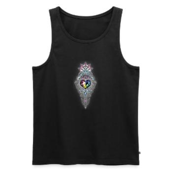Diamond Love LGBTQ - Männer Premium Bio Tank Top - Schwarz - Vorne - Michal (187cm)