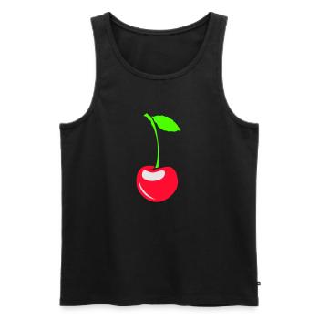 Cherry - Männer Premium Bio Tank Top - Schwarz - Vorne - Michal (187cm)