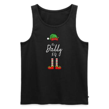The daddy Elf - Der Vater Weihnachts-Elf - Männer Premium Bio Tank Top - Schwarz - Vorne - AI Model Male 178 light (178cm)