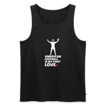 J’adore le football américain élégant - Débardeur bio Premium Homme - noir - Devant - Michal (187cm)