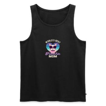 Französische Bulldogge French Bulldog Frenchie - Men's Premium Organic Tank Top - black - Front - AI Model Male 178 light (178cm)