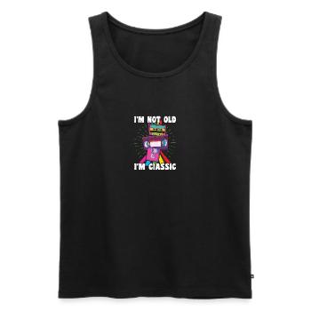 Je ne suis pas vieux Je suis Classic Retro 80s 90s Vintage VHS - Débardeur bio Premium Homme - noir - Devant - Michal (187cm)