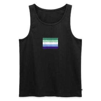 Gay Pride Flag - Männer Premium Bio Tank Top - Schwarz - Vorne - AI Model Male 178 light (178cm)