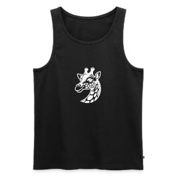 Kleine putzige Giraffe mit niedlichem Blick - Männer Premium Bio Tank Top - Schwarz - Vorne - AI Model Male 178 light (178cm)