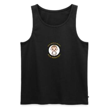 Ich drücke - Männer Premium Bio Tank Top - Schwarz - Vorne - Michal (187cm)