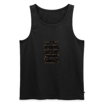 Engineer Shirt · CURIOUS ENOUGH · Gift - Men's Premium Organic Tank Top - black - Front - Michal (187cm)