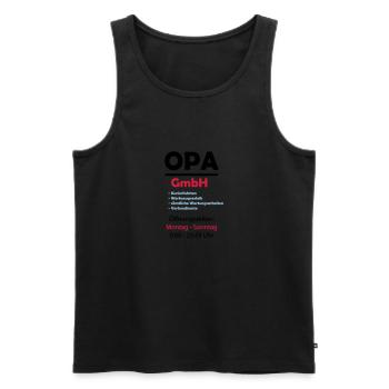 opa gmbh 02 - Männer Premium Bio Tank Top - Schwarz - Vorne - AI Model Male 178 light (178cm)