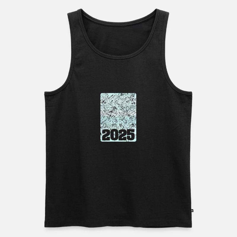 2025 - Männer Premium Bio Tank Top - Schwarz