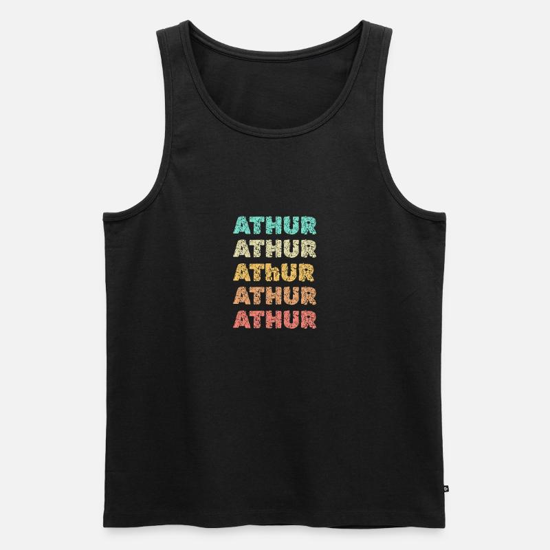 Athur als Athur - Männer Premium Bio Tank Top - Schwarz