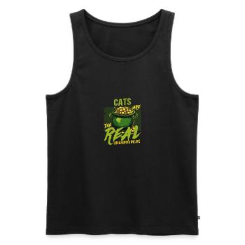 St Patricks Day Cats Are The Real Treasures In - Men's Premium Organic Tank Top - black - Front - Michal (187cm)