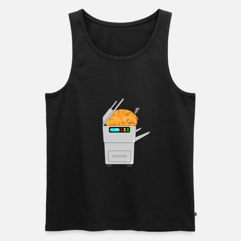 Copycat Dark - Kopierer-Katze - Männer Premium Bio Tank Top - Schwarz
