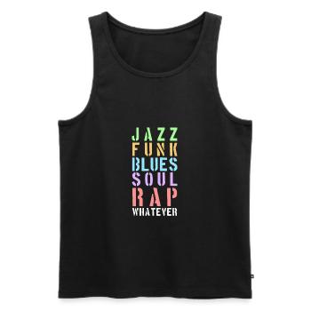 Whatever the music... - Männer Premium Bio Tank Top - Schwarz - Vorne - AI Model Male 178 light (178cm)