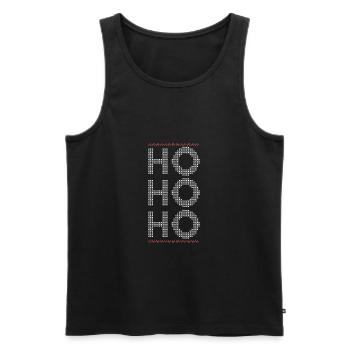 ho ho ho - Männer Premium Bio Tank Top - Schwarz - Vorne - Michal (187cm)