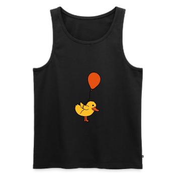 Balloon Little Chick Comic - Men's Premium Organic Tank Top - black - Front - Michal (187cm)