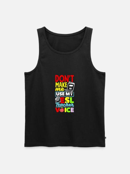 ESL Teacher Linguist Multilingual Teaching - Men's Premium Organic Tank Top - black
