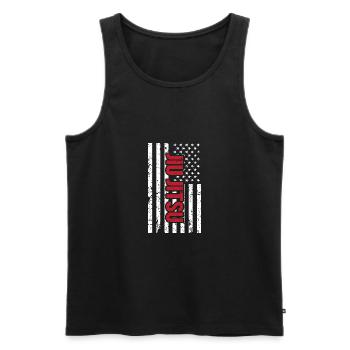 Jiu Jitsu Autodéfense - Débardeur bio Premium Homme - noir - Devant - AI Model Male 178 light (178cm)