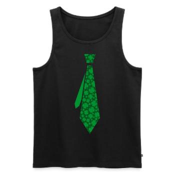 Tie Kleblatt - Men's Premium Organic Tank Top - black - Front - AI Model Male 178 light (178cm)