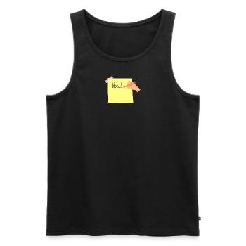 Noted - Männer Premium Bio Tank Top - Schwarz - Vorne - AI Model Male 178 light (178cm)