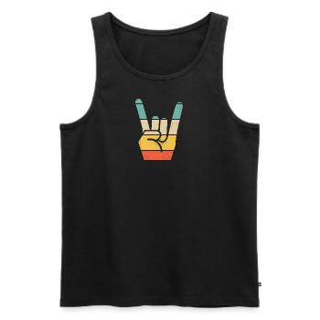 Metal - Men's Premium Organic Tank Top - black - Front - AI Model Male 178 light (178cm)