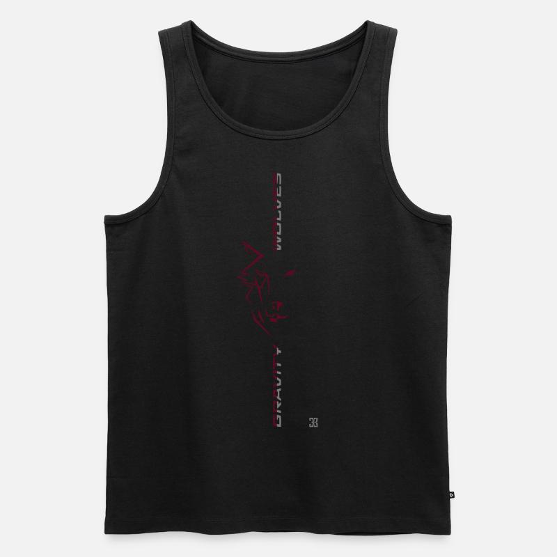 gravity wolves - Männer Premium Bio Tank Top - Schwarz