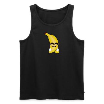 Funny Banana - Men's Premium Organic Tank Top - black - Front - AI Model Male 178 light (178cm)