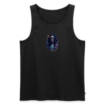 BOB Enchanting Melodies - Männer Premium Bio Tank Top - Schwarz - Vorne - AI Model Male 178 light (178cm)