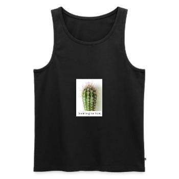 licking is fun - Kaktus - Männer Premium Bio Tank Top - Schwarz - Vorne - Michal (187cm)