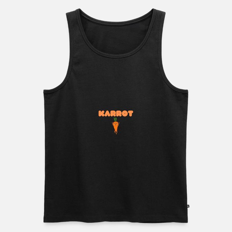 Möhre Karotte Gemüse - Männer Premium Bio Tank Top - Schwarz