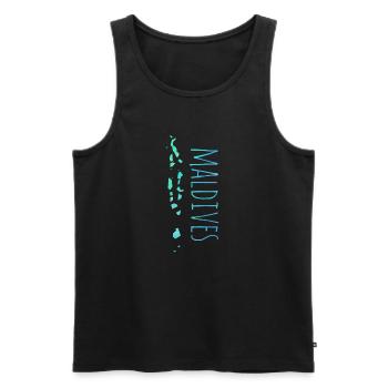 Maldives - Männer Premium Bio Tank Top - Schwarz - Vorne - Michal (187cm)