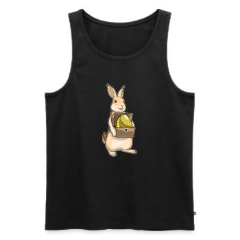 Bunny Easter Treasure Chest - Men's Premium Organic Tank Top - black - Front - AI Model Male 178 light (178cm)