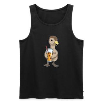 Ente Saft - Männer Premium Bio Tank Top - Schwarz - Vorne - AI Model Male 178 light (178cm)