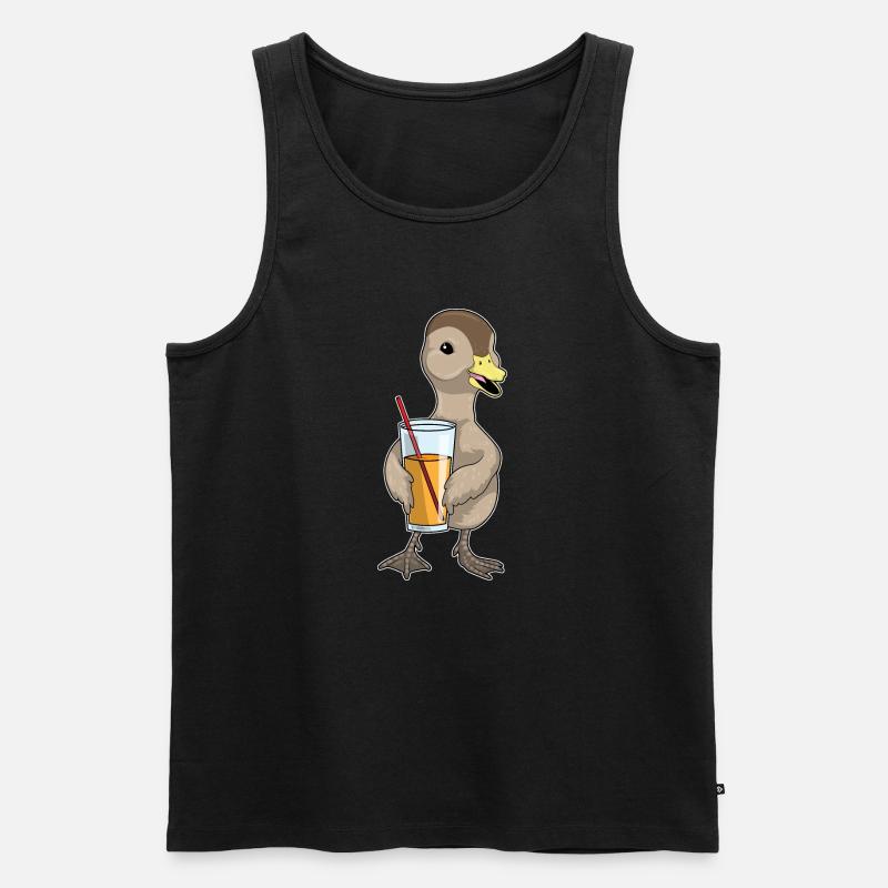 Ente Saft - Männer Premium Bio Tank Top - Schwarz