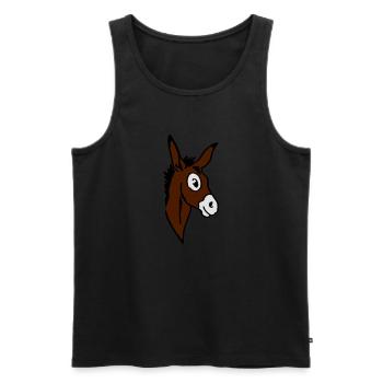 Esel - Männer Premium Bio Tank Top - Schwarz - Vorne - Michal (187cm)