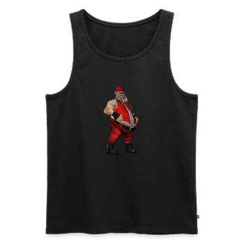 Bad Santa - Men's Premium Organic Tank Top - black - Front - AI Model Male 178 light (178cm)