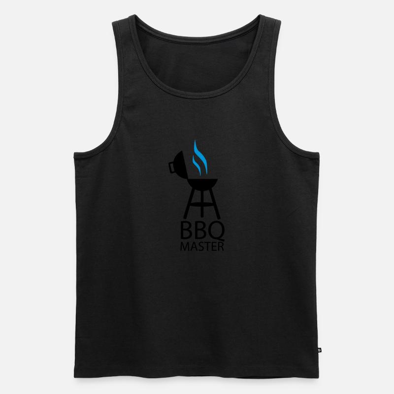 BBQ master 2clr - Männer Premium Bio Tank Top - Schwarz