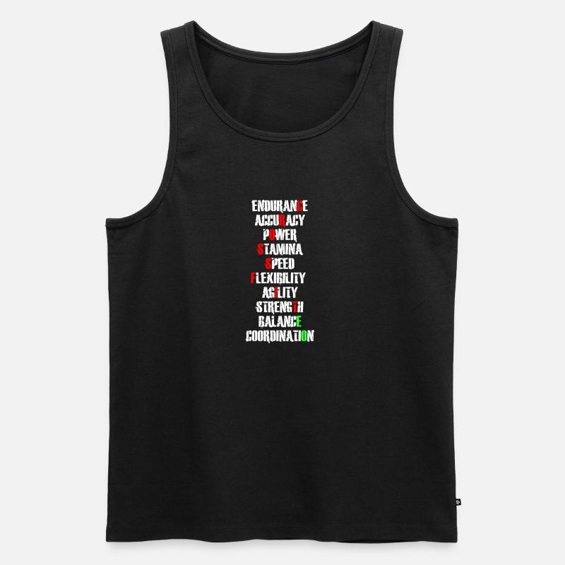 Physical Skills - Männer Premium Bio Tank Top - Schwarz