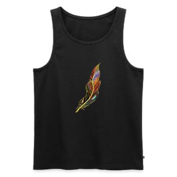 Feather - Men's Premium Organic Tank Top - black - Front - AI Model Male 178 light (178cm)