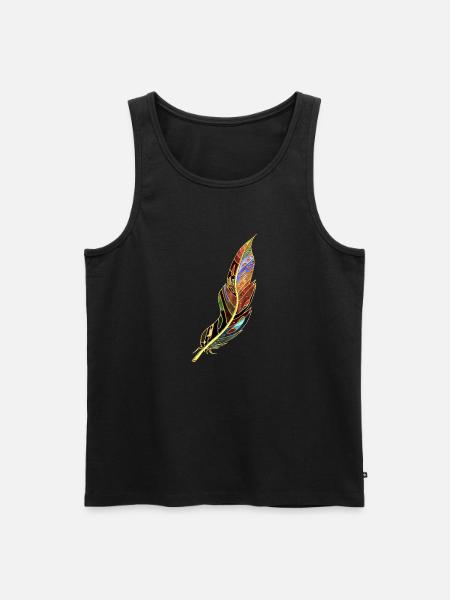 Feder - Männer Premium Bio Tank Top - Schwarz