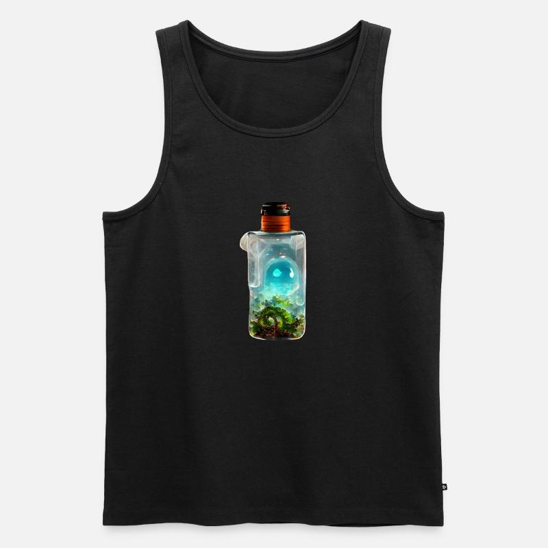 Flaschengeist - Männer Premium Bio Tank Top - Schwarz
