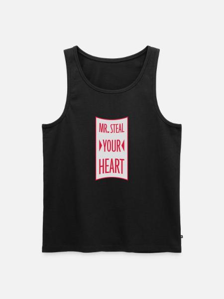 Mr steal your heart - Men's Premium Organic Tank Top - black
