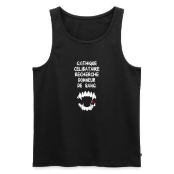 Gothique célibataire - Débardeur bio Premium Homme - noir - Devant - Michal (187cm)
