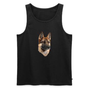 Dog owners German Shepherds Dog owners Dogs Dogs - Men's Premium Organic Tank Top - black - Front - Michal (187cm)