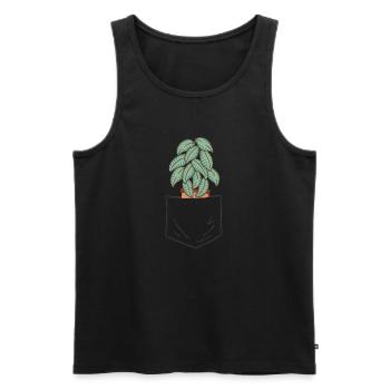 Plantes Sac Chest Poche Hobby Jardinier Jardin - Débardeur bio Premium Homme - noir - Devant - Michal (187cm)